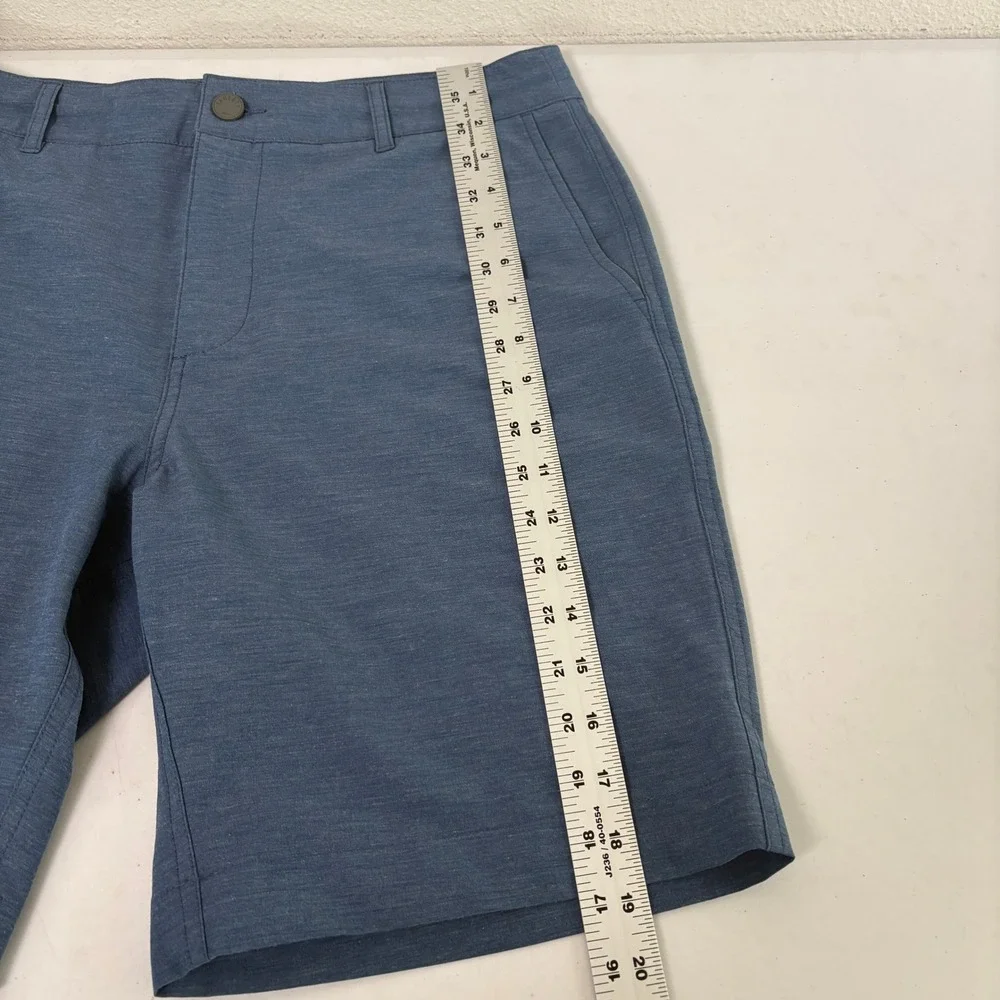 Faherty All Day Shorts Mens 32 Blue Stretch Quick Dry Belt Loops MSC0012 Beach